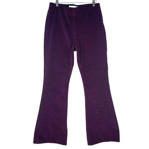 Soft Surroundings Womens Pants Corduroy Sunset Purple Medium Flared‎ Leg Pull On